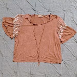 Miss Patina peach crop top